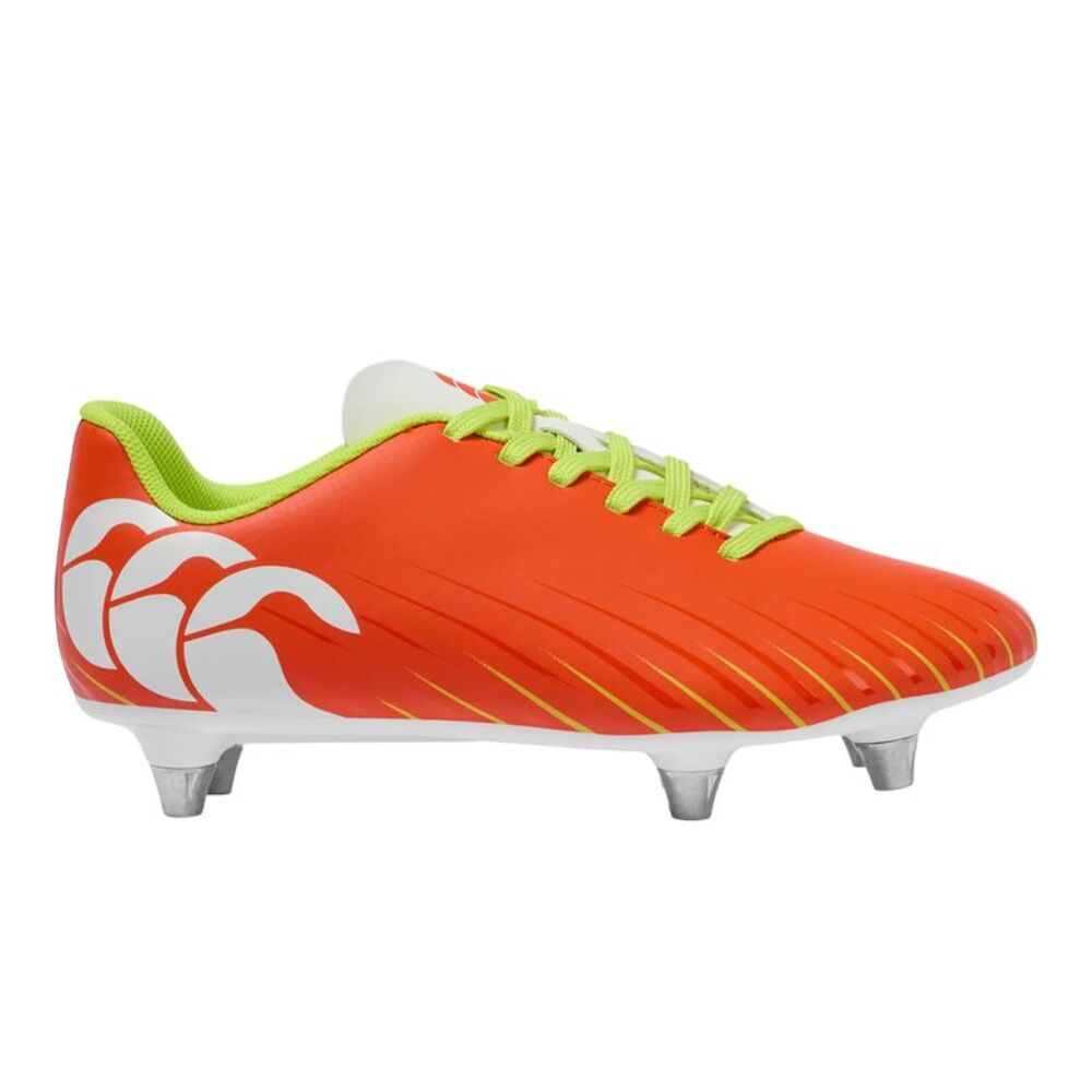 Canterbury Childrens/Kids Speed Falcon Soft Ground Rugby Boots / Tangerine Tango